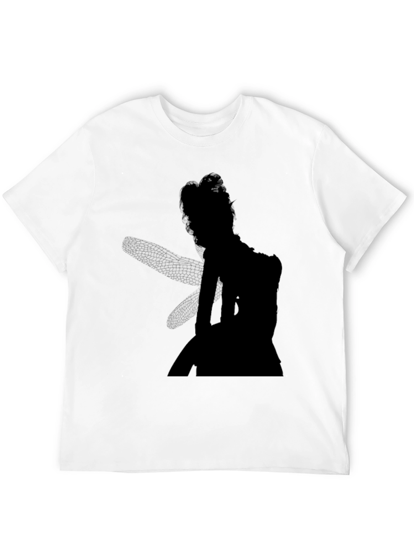Mystical Fairy Silhouette Black T-Shirt