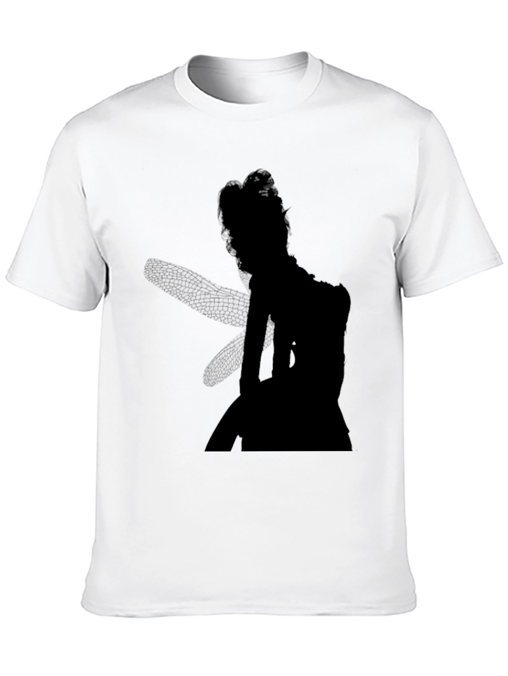 Mystical Fairy Silhouette Black T-Shirt