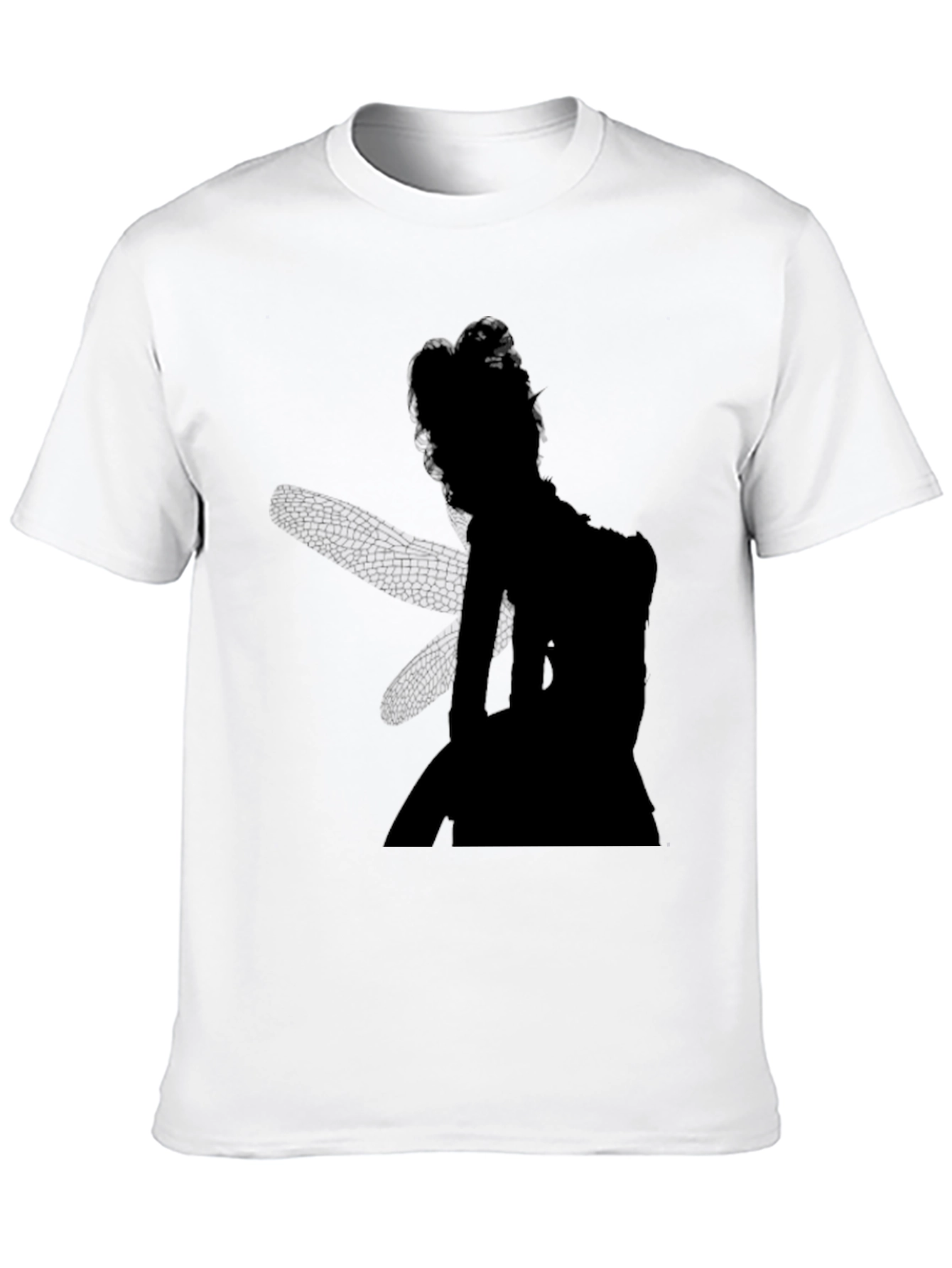 Mystical Fairy Silhouette Black T-Shirt
