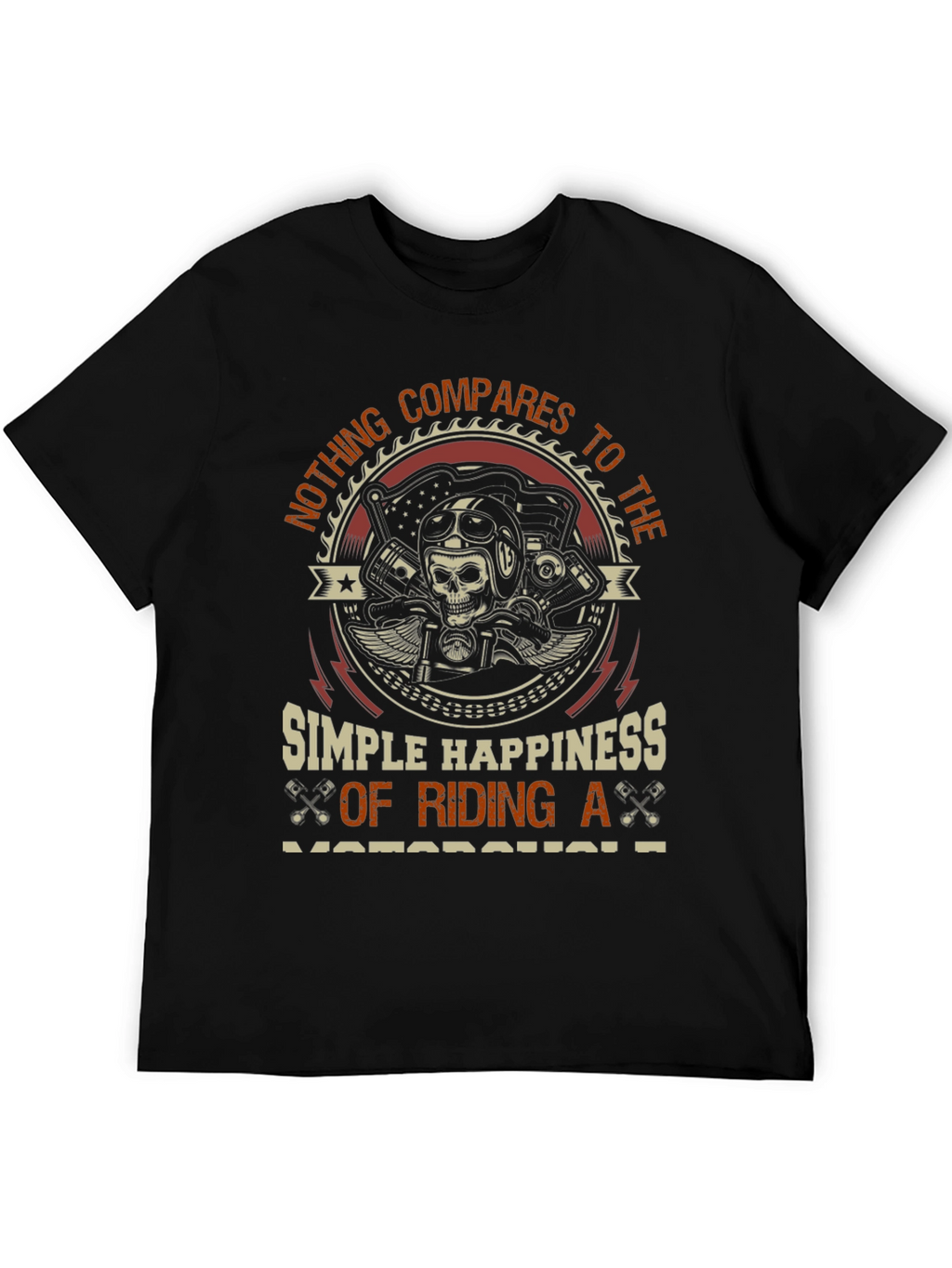 Motorcycle Rider T-Shirt - Simple Happiness Design
