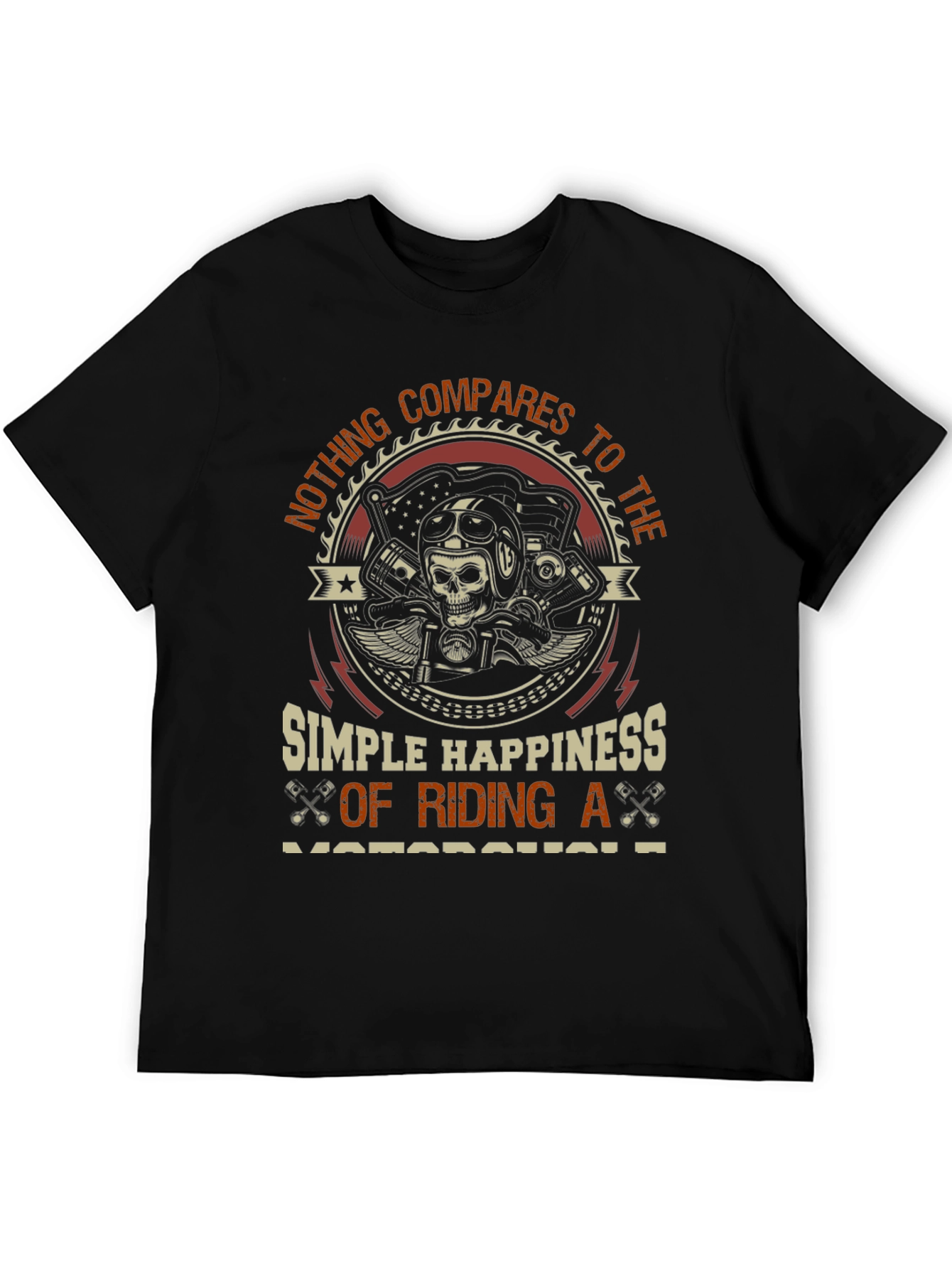 Motorcycle Rider T-Shirt - Simple Happiness Design