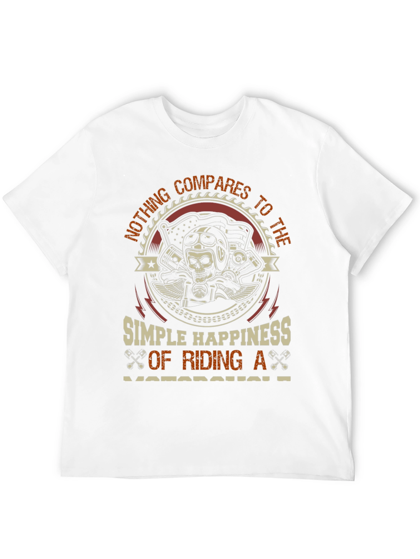 Motorcycle Rider T-Shirt - Simple Happiness Design