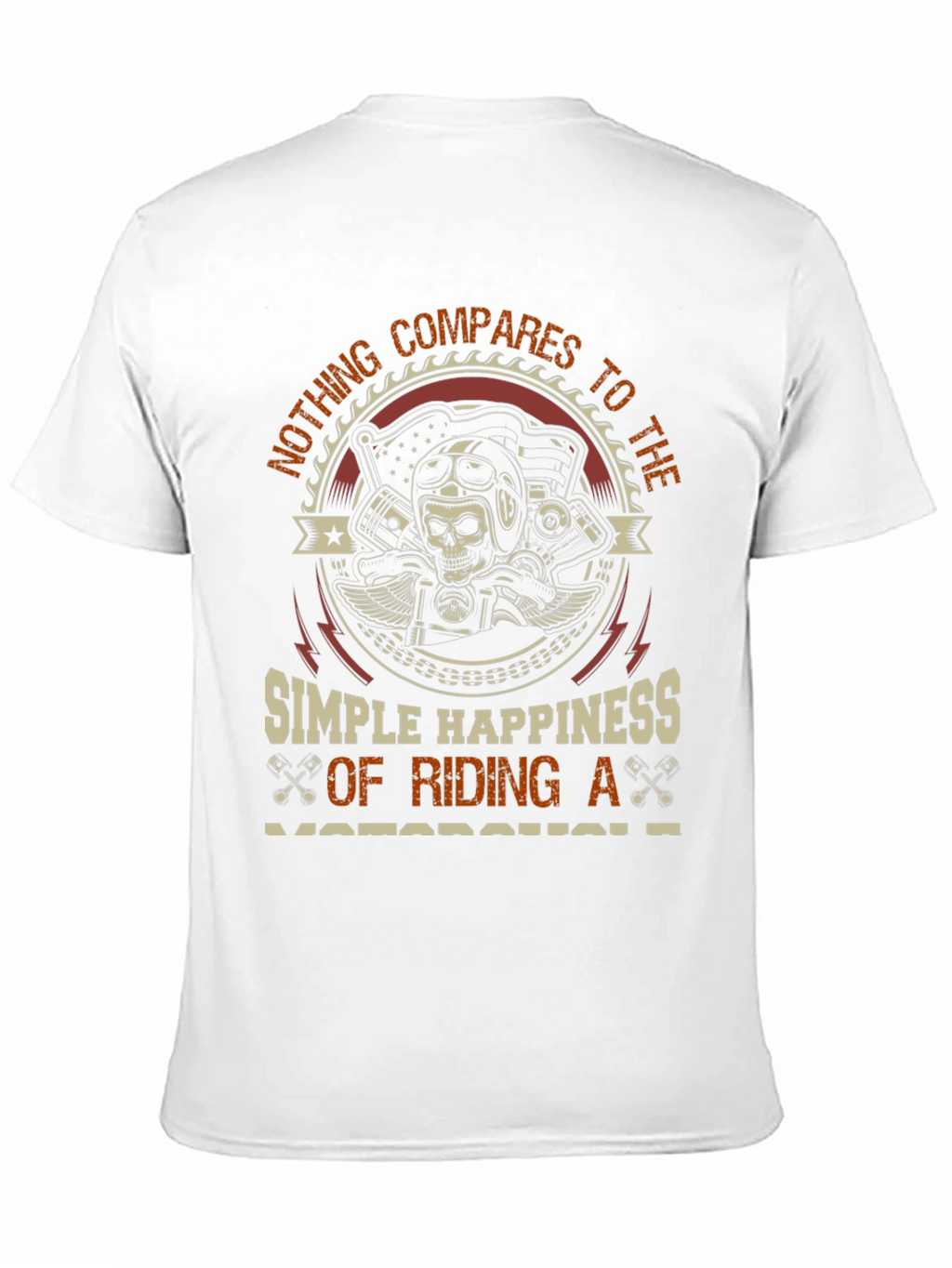 Motorcycle Rider T-Shirt - Simple Happiness Design