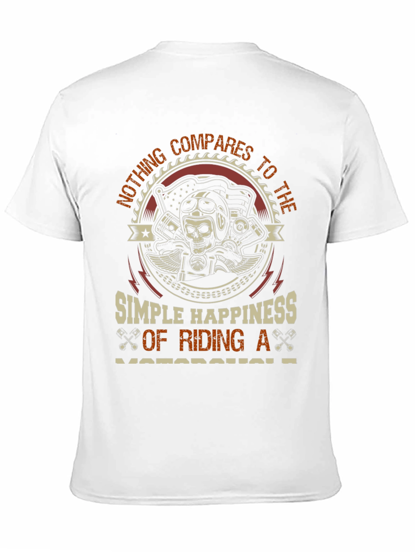 Motorcycle Rider T-Shirt - Simple Happiness Design