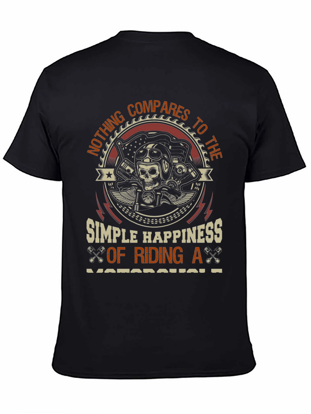 Motorcycle Rider T-Shirt - Simple Happiness Design