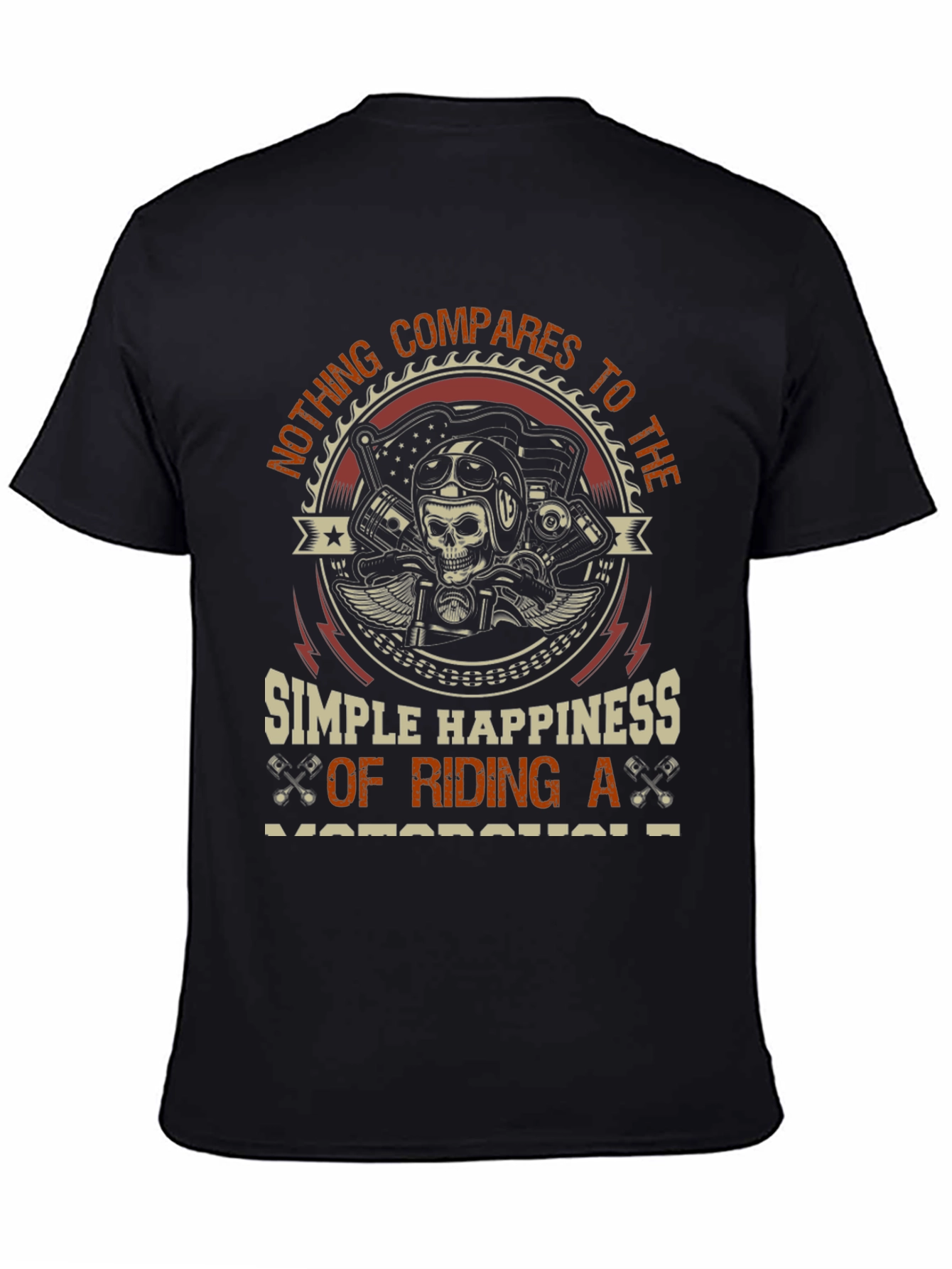 Motorcycle Rider T-Shirt - Simple Happiness Design