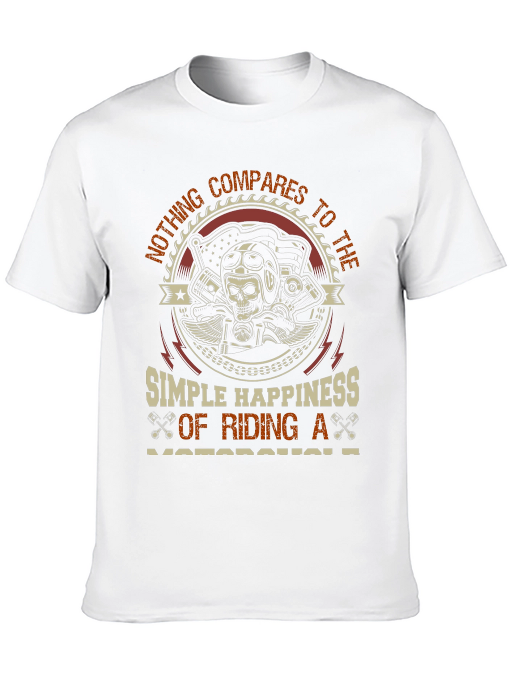 Motorcycle Rider T-Shirt - Simple Happiness Design