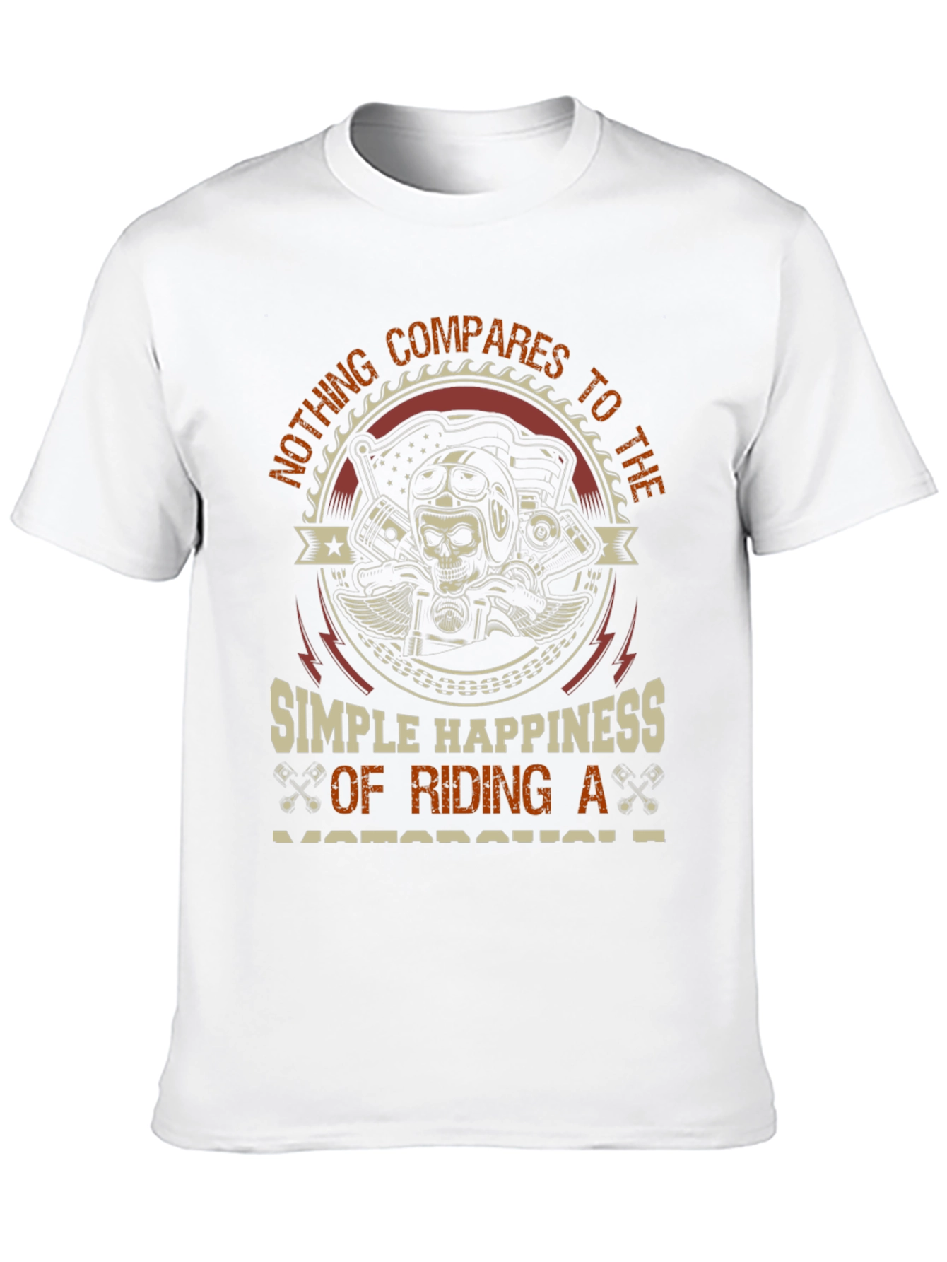 Motorcycle Rider T-Shirt - Simple Happiness Design