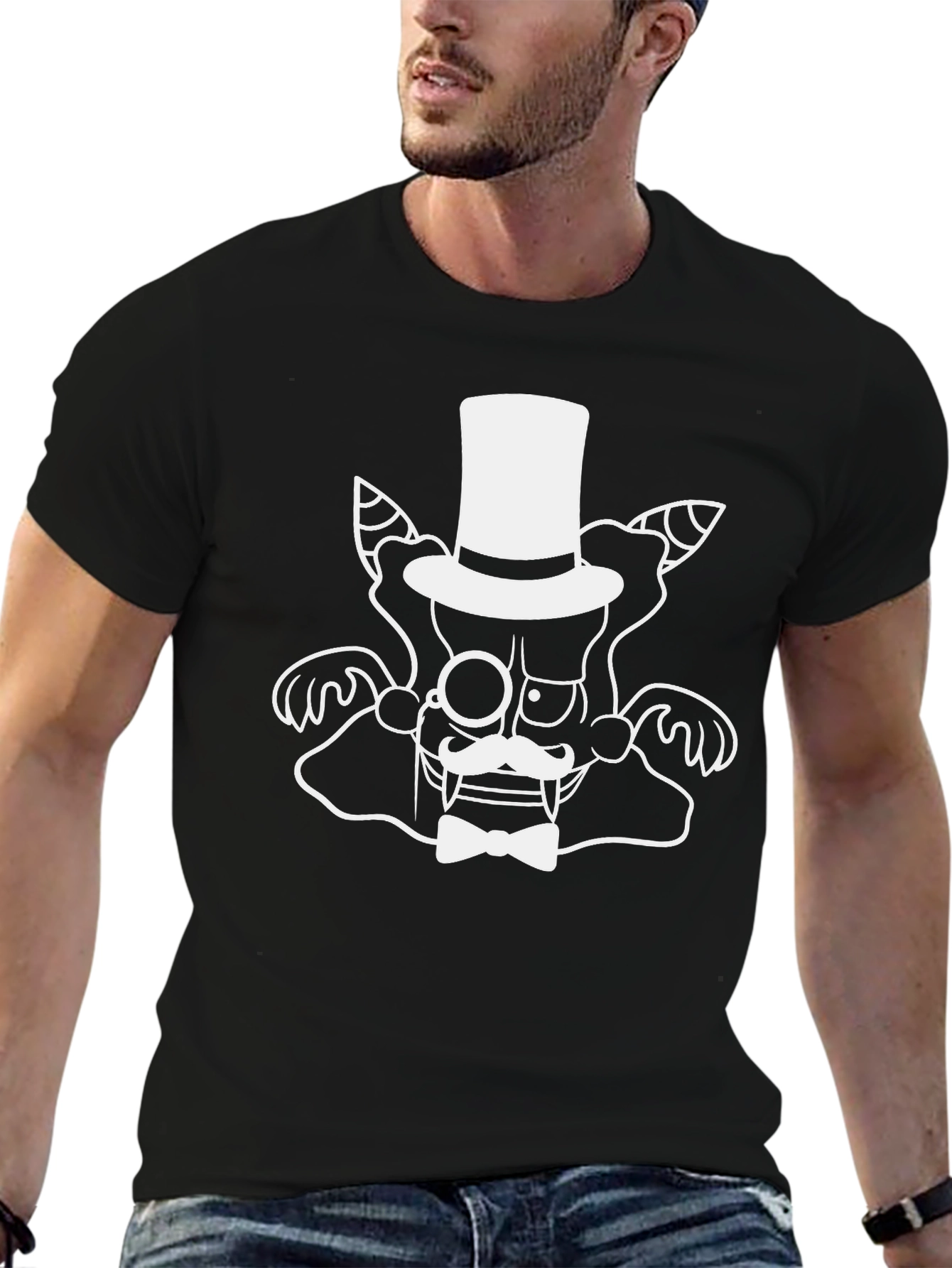 Vampire Top Hat Bow Tie Graphic Tee