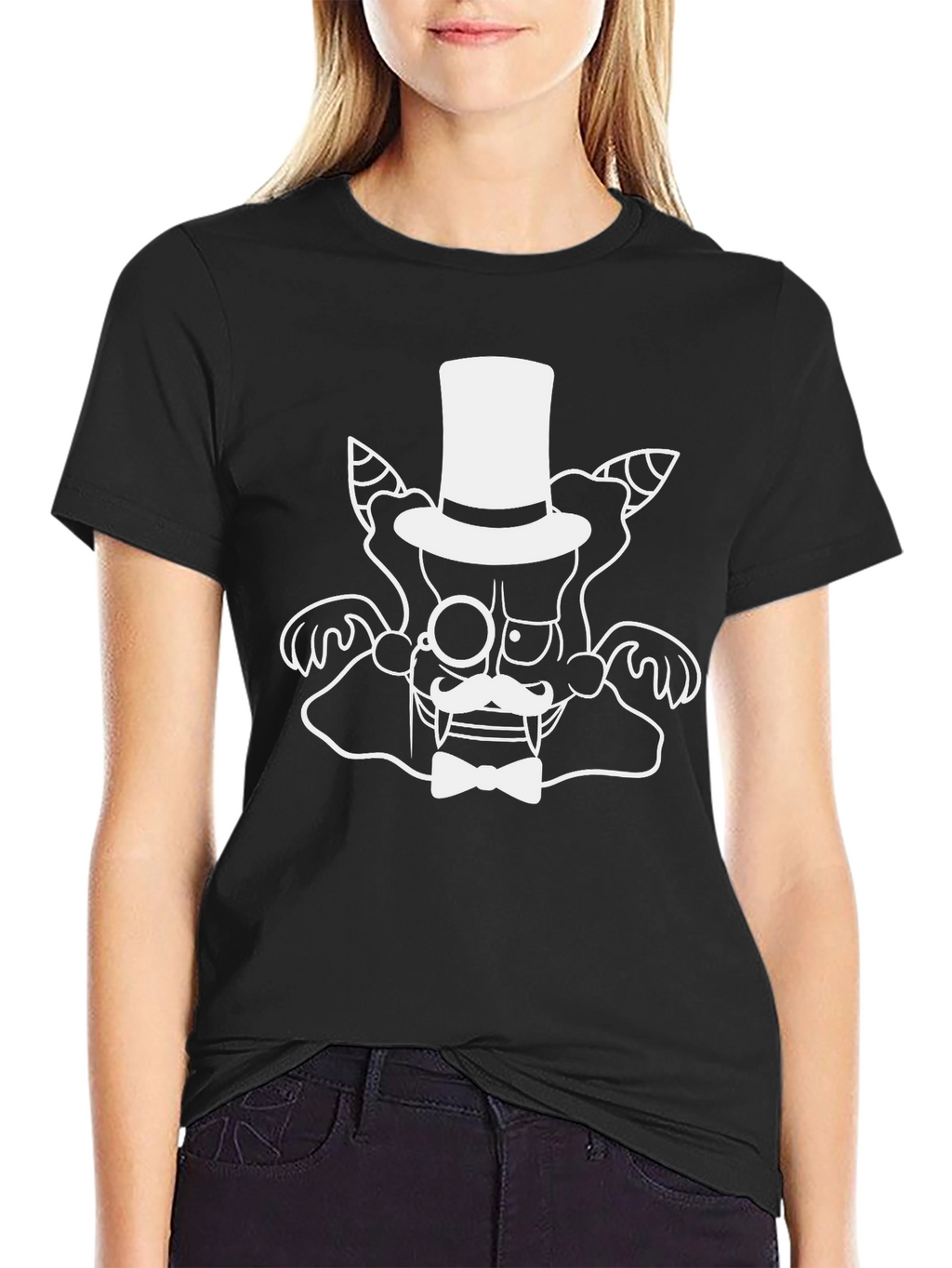 Vampire Top Hat Bow Tie Graphic Tee