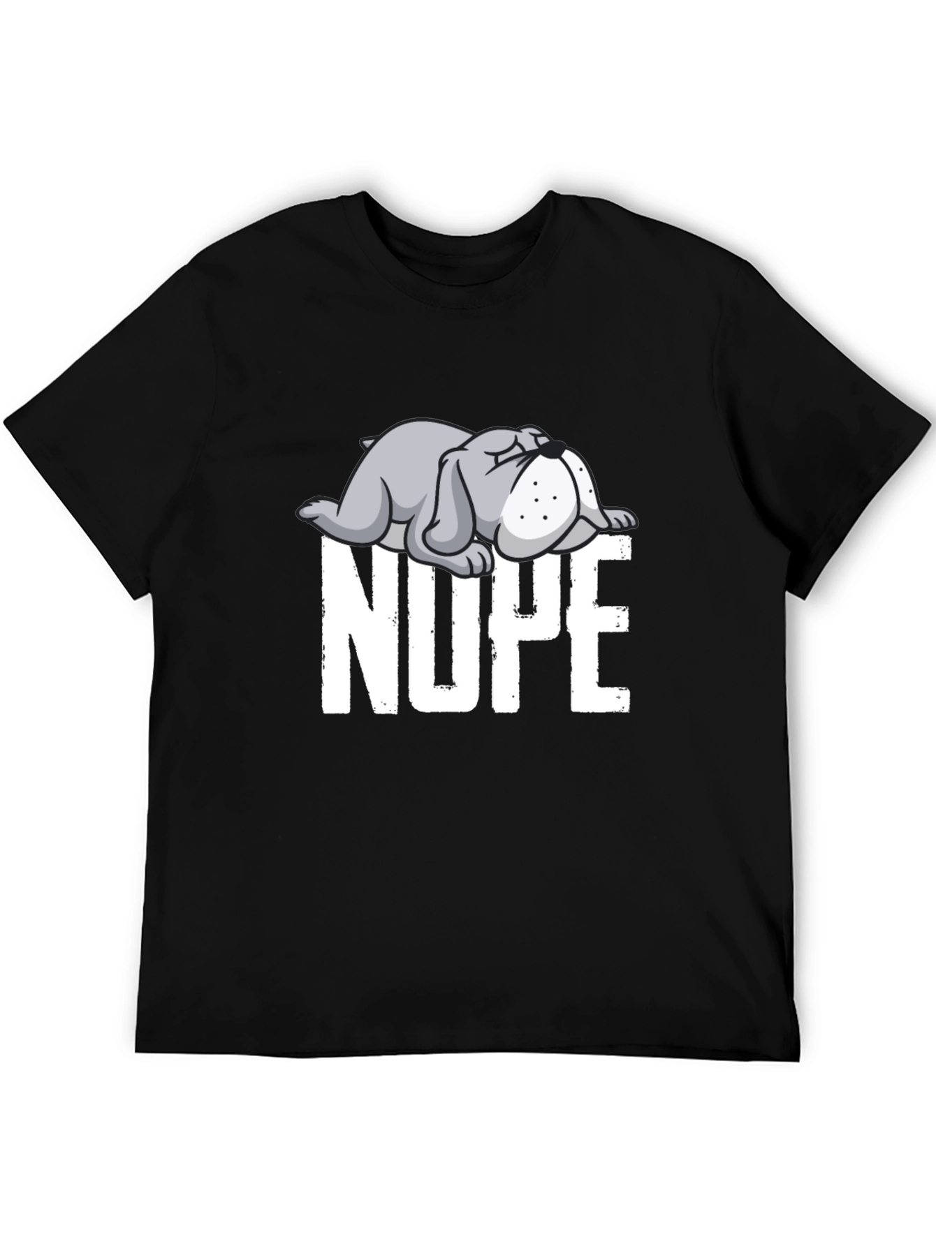 Nope Bulldog Graphic Tee - Relaxed Fit