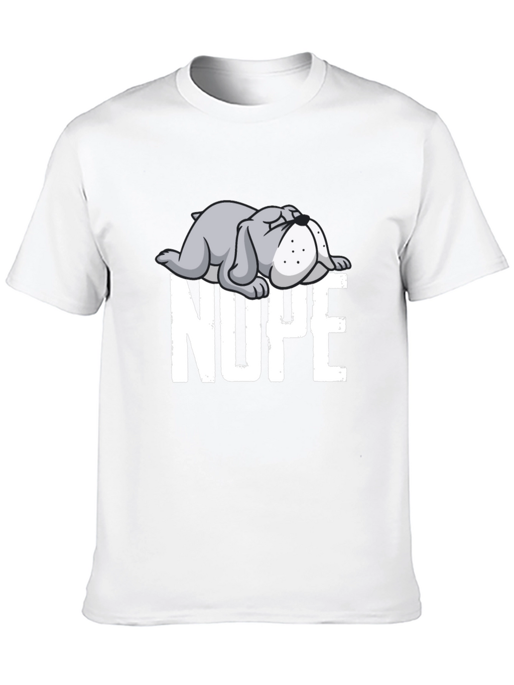 Nope Bulldog Graphic Tee - Relaxed Fit