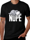 Nope Bulldog Graphic Tee - Relaxed Fit