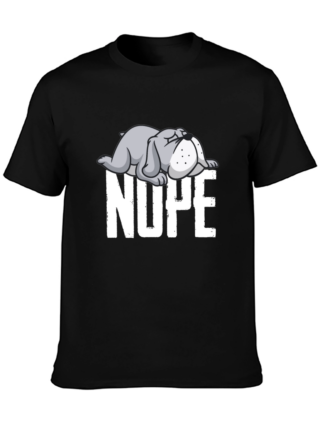 Nope Bulldog Graphic Tee - Relaxed Fit