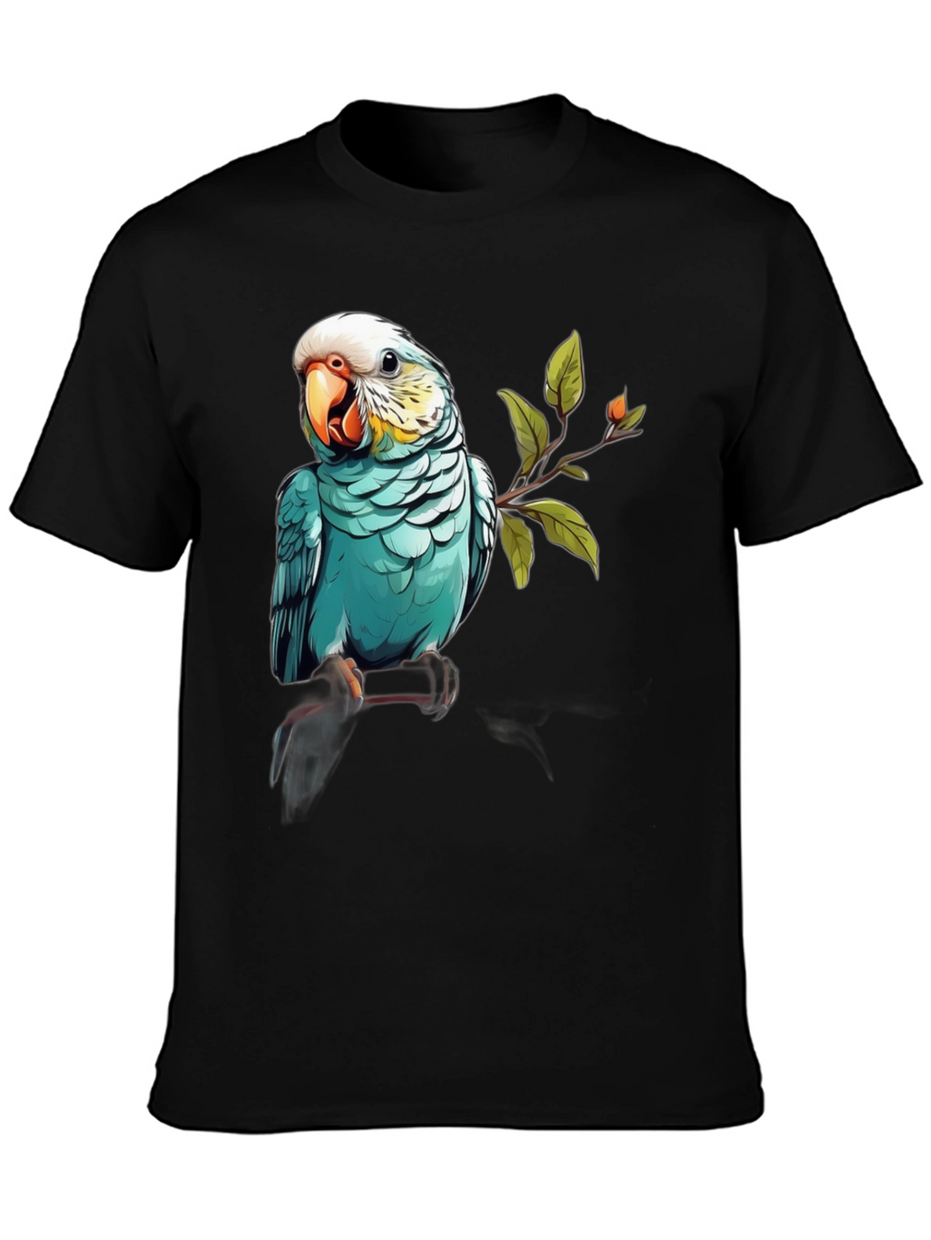 Parrot Graphic T-Shirt - Black Cotton Tee