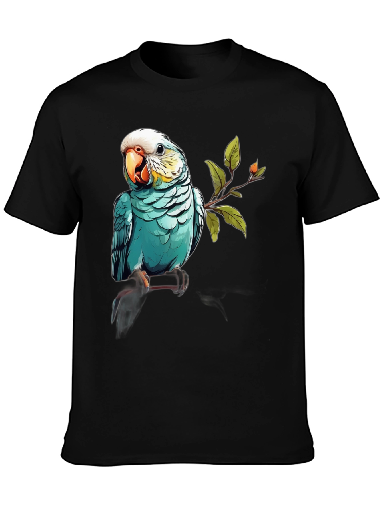 Parrot Graphic T-Shirt - Black Cotton Tee