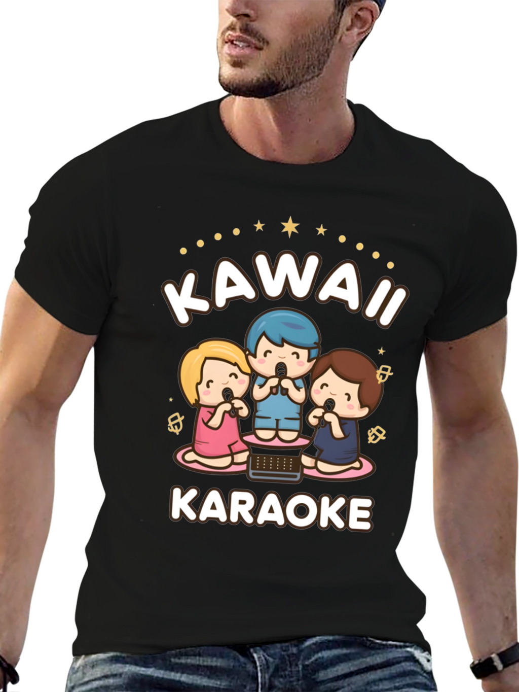 Kawaii Karaoke T-Shirt - Cute Cartoon Style