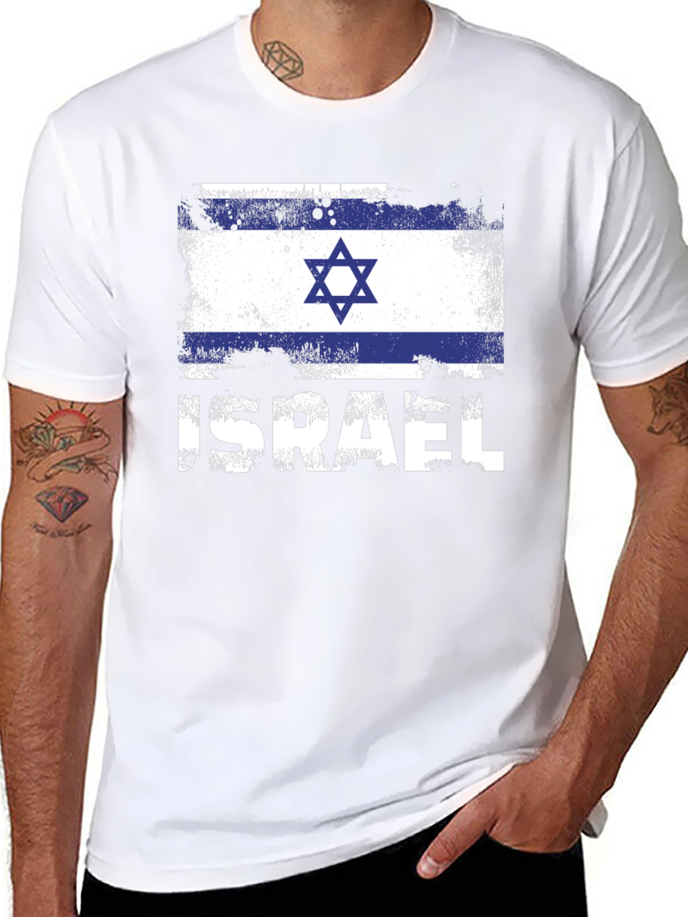 Israel Flag T-Shirt - Patriotic Design