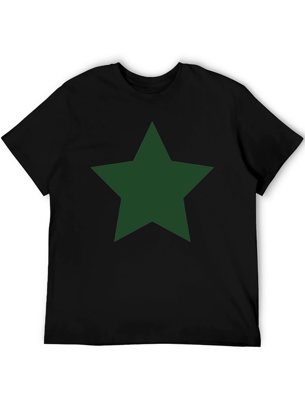 Star Graphic Tee - Classic Crew Neck Black T-Shirt