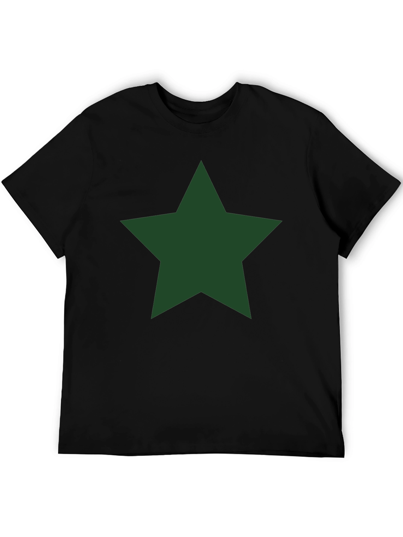 Star Graphic Tee - Classic Crew Neck Black T-Shirt