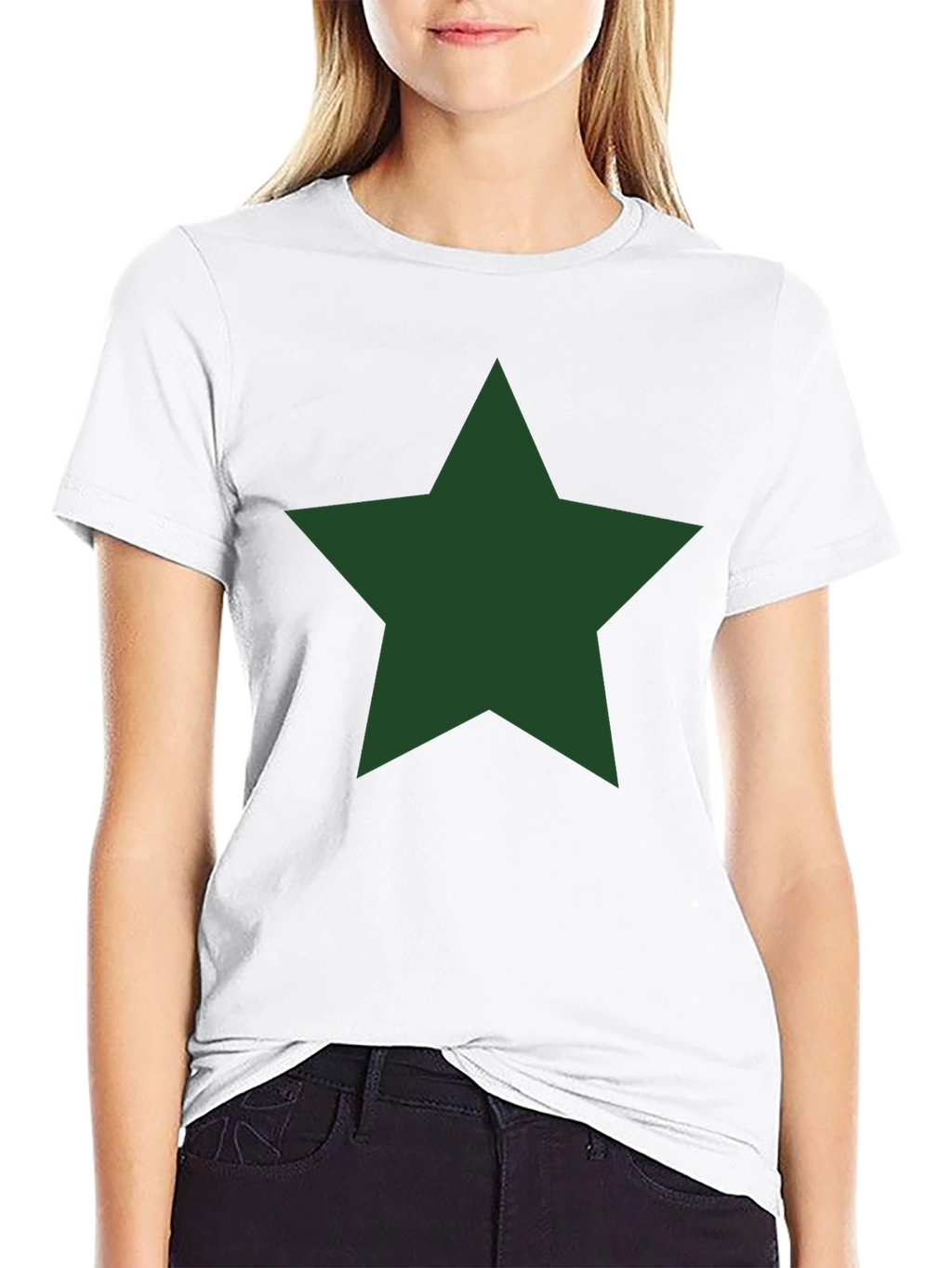 Star Graphic Tee - Classic Crew Neck Black T-Shirt
