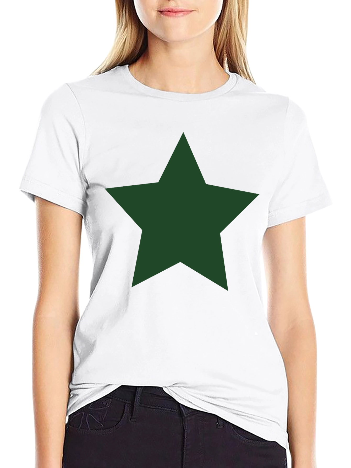 Star Graphic Tee - Classic Crew Neck Black T-Shirt
