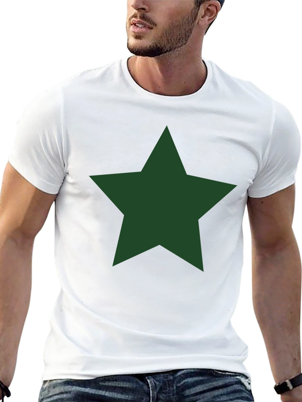 Star Graphic Tee - Classic Crew Neck Black T-Shirt