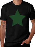 Star Graphic Tee - Classic Crew Neck Black T-Shirt