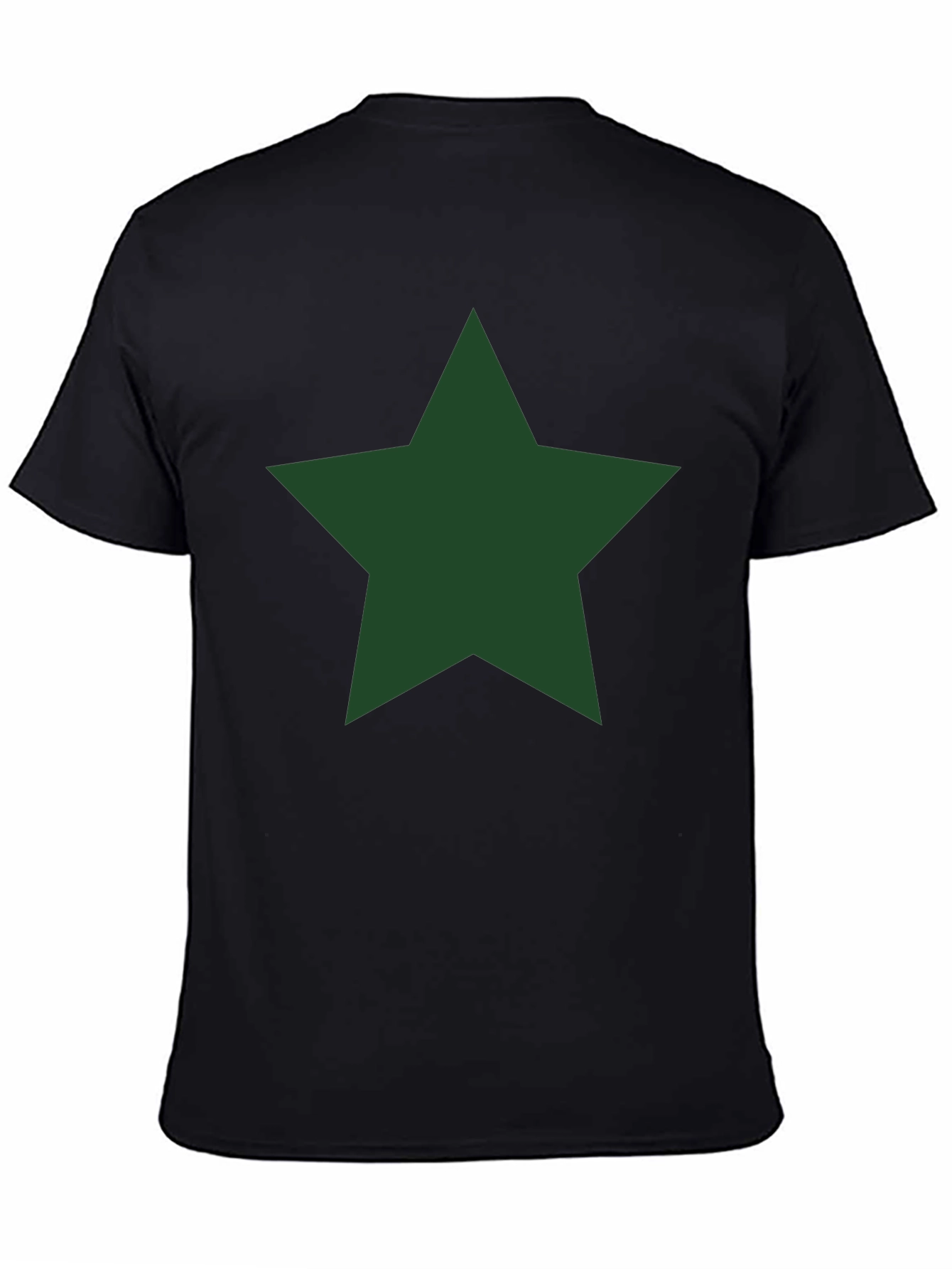 Star Graphic Tee - Classic Crew Neck Black T-Shirt