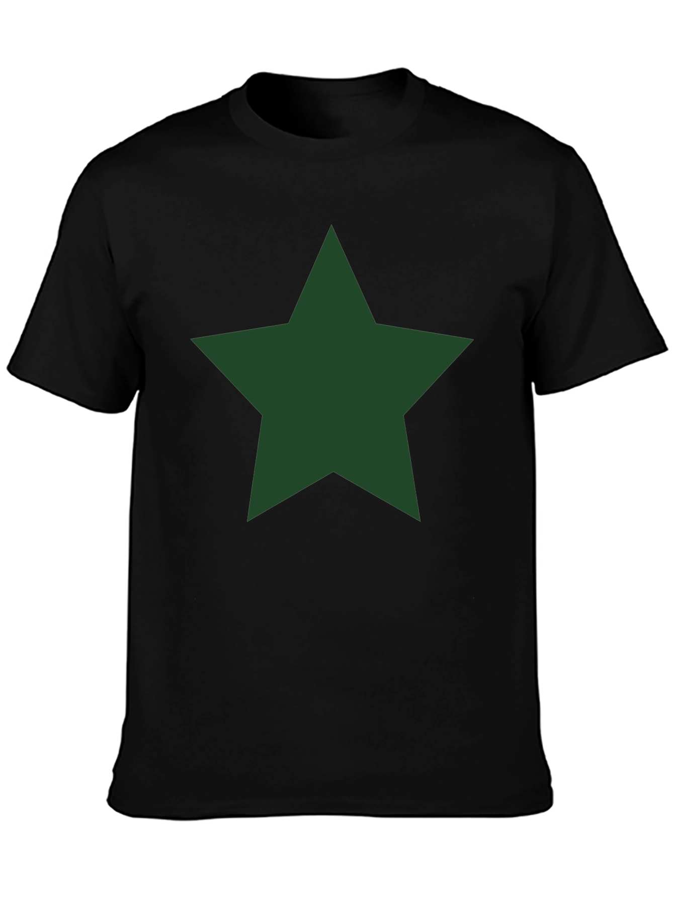 Star Graphic Tee - Classic Crew Neck Black T-Shirt