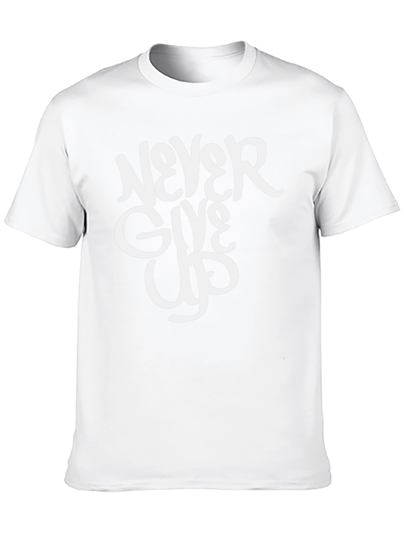 Never Give Up Black Graphic Tee