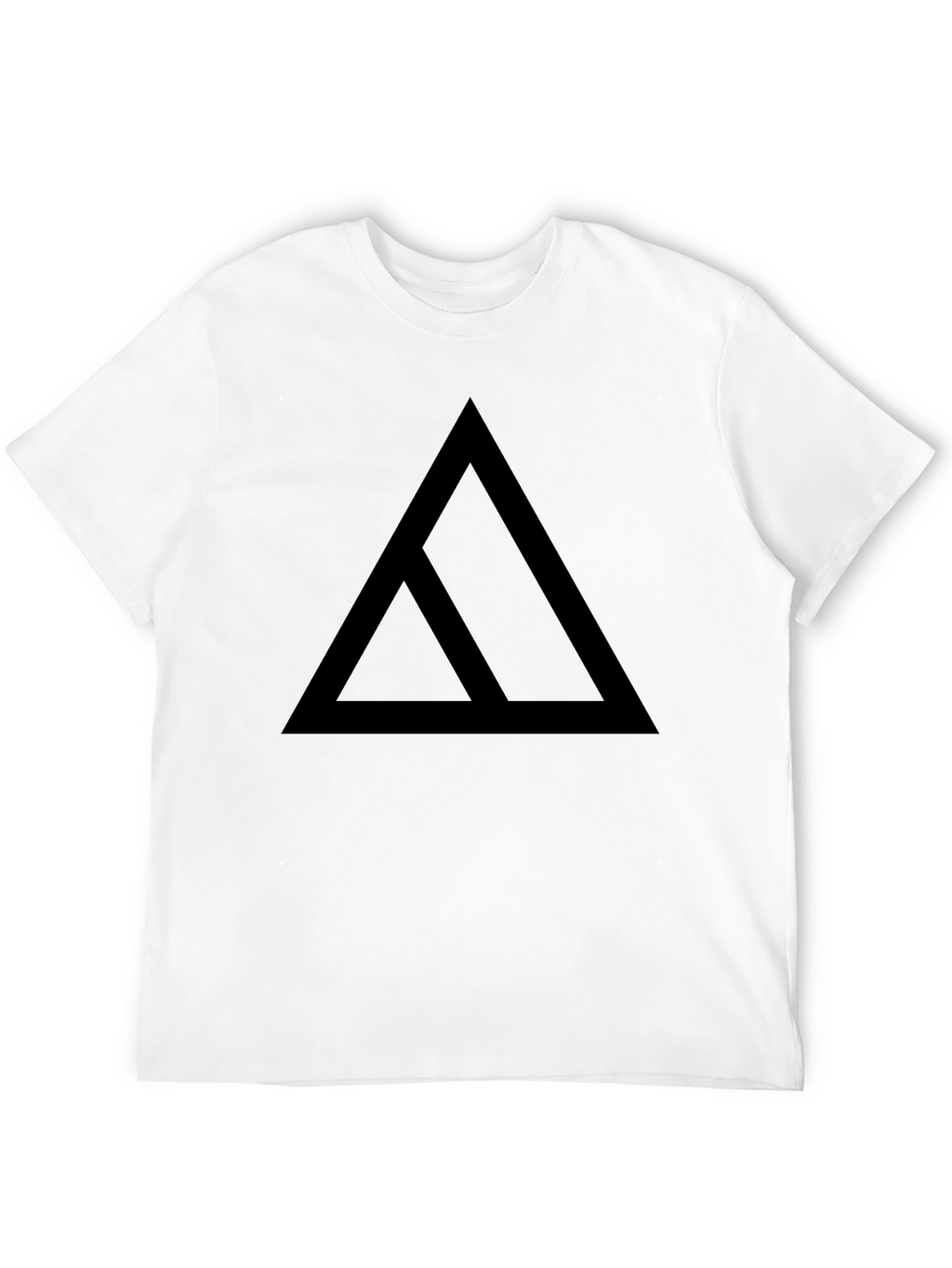 Modern Triangle Graphic Black T-Shirt