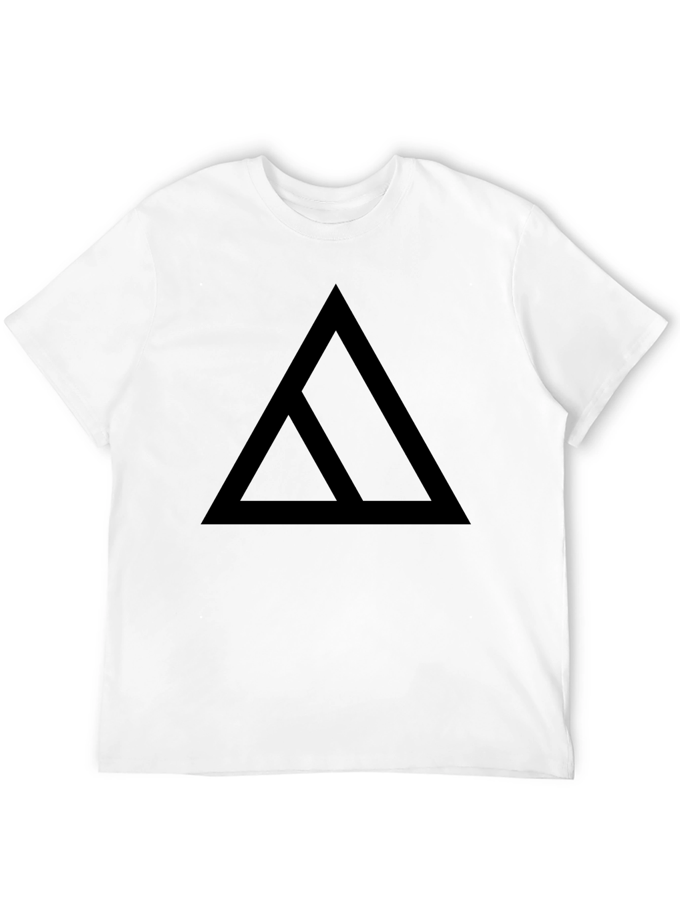 Modern Triangle Graphic Black T-Shirt