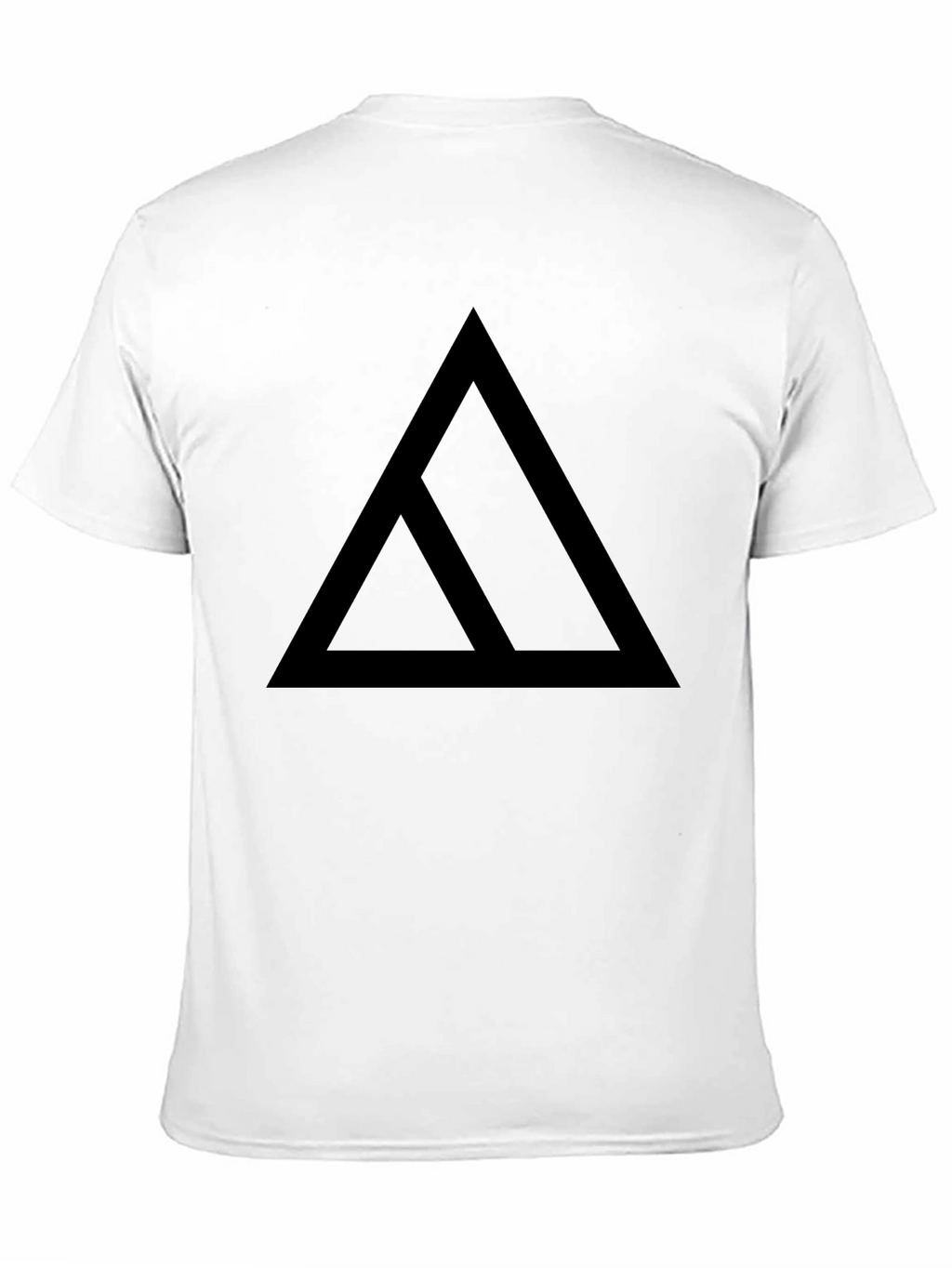 Modern Triangle Graphic Black T-Shirt