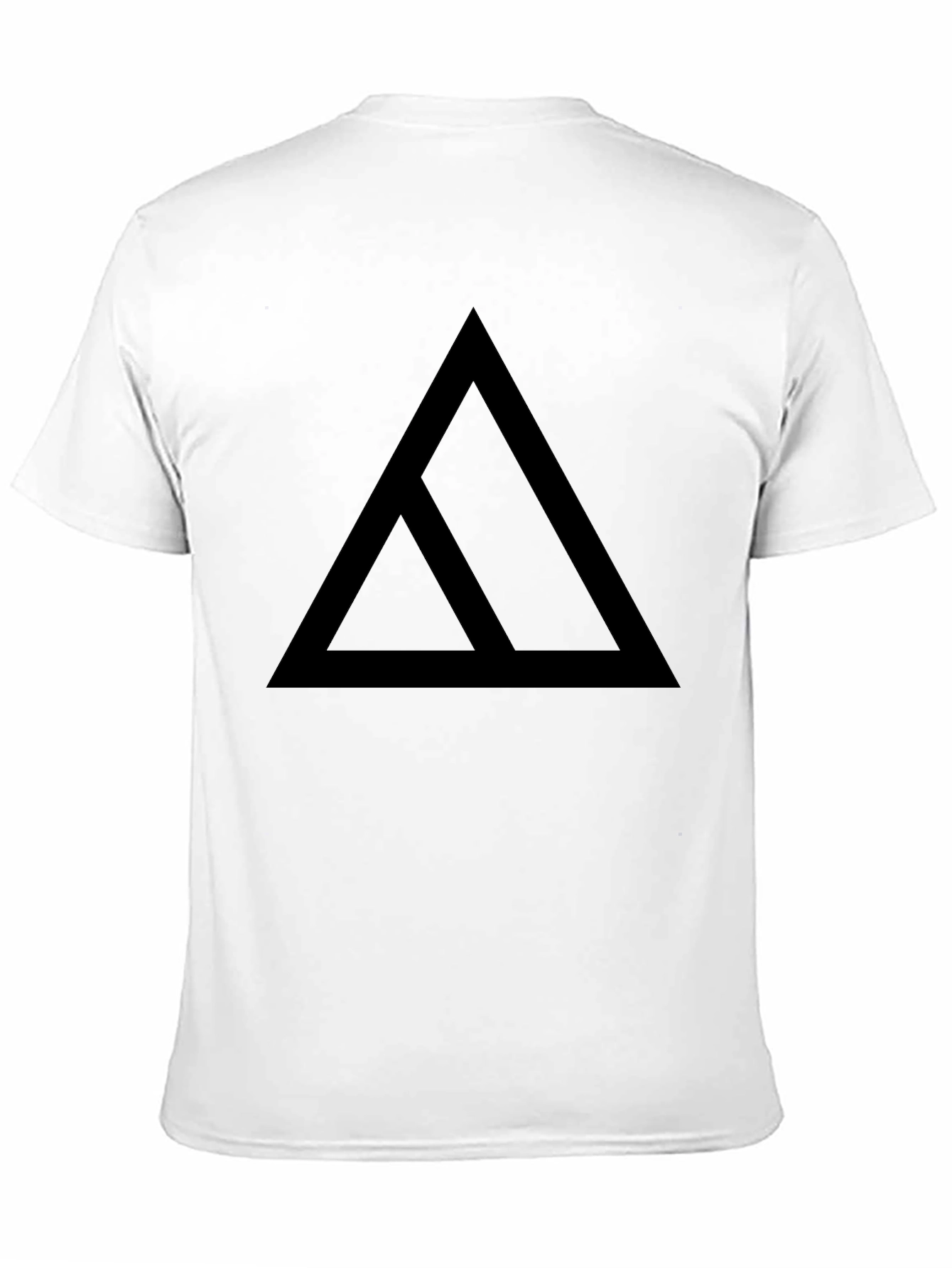 Modern Triangle Graphic Black T-Shirt