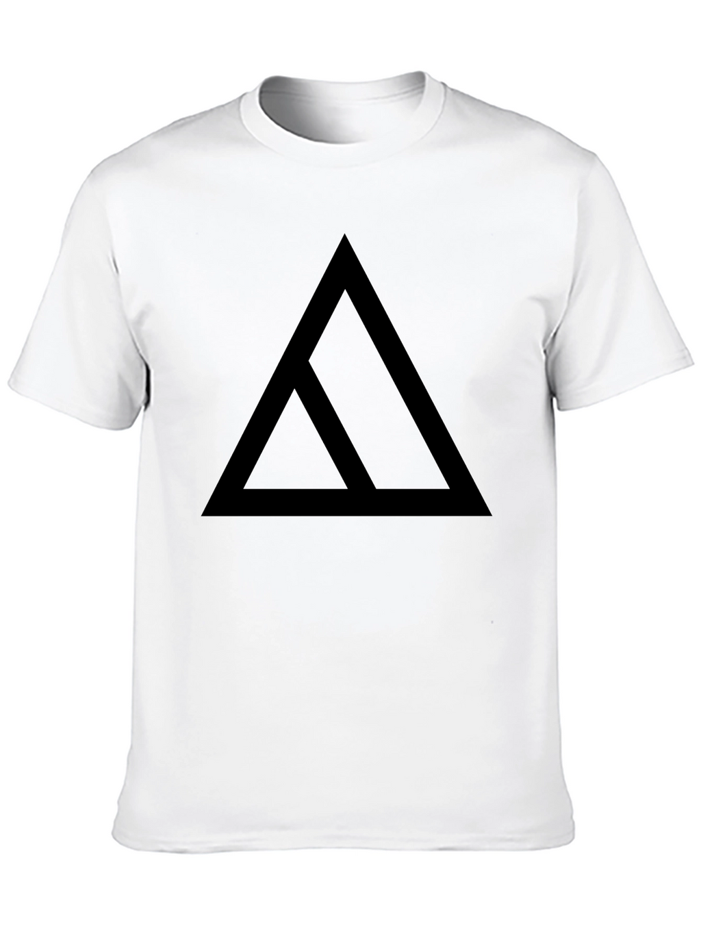 Modern Triangle Graphic Black T-Shirt