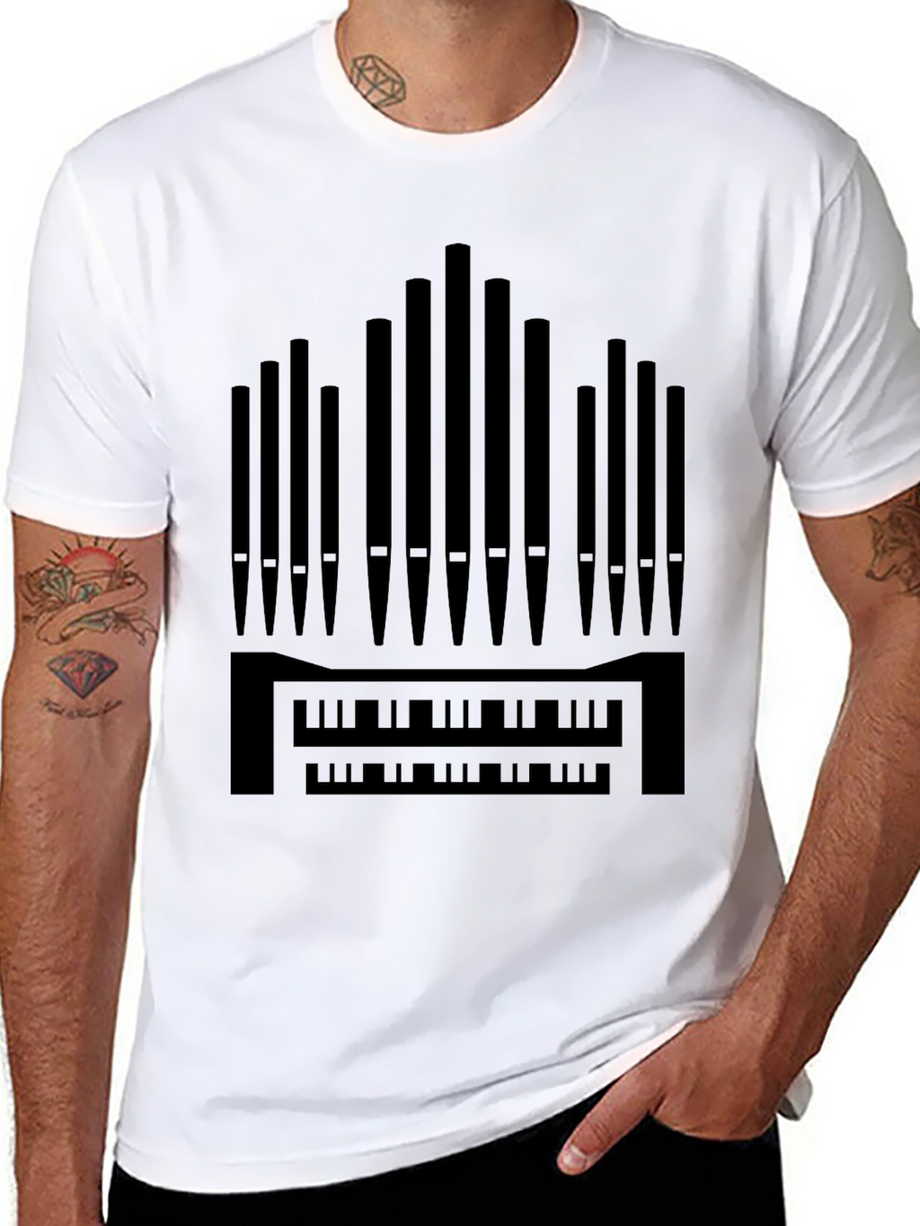 Organ T-Shirt - Black Musical Instrument Tee