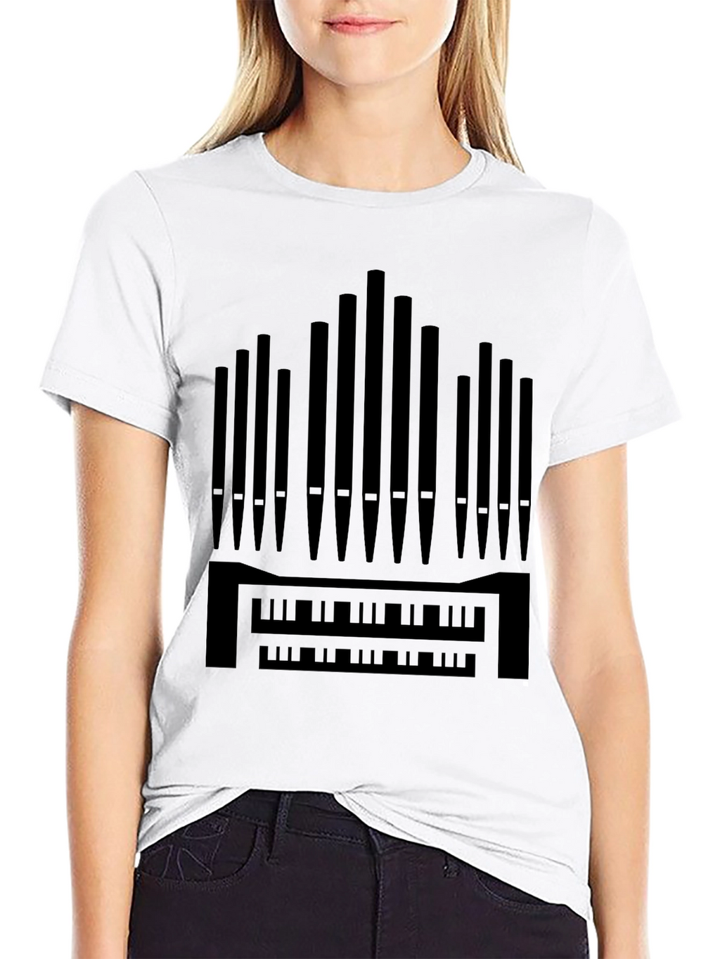 Organ T-Shirt - Black Musical Instrument Tee