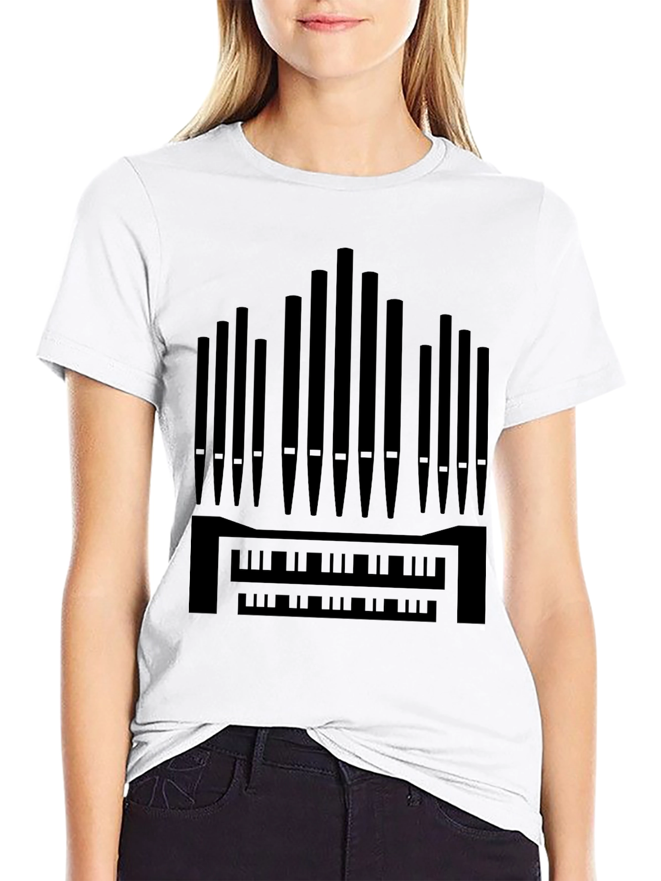 Organ T-Shirt - Black Musical Instrument Tee