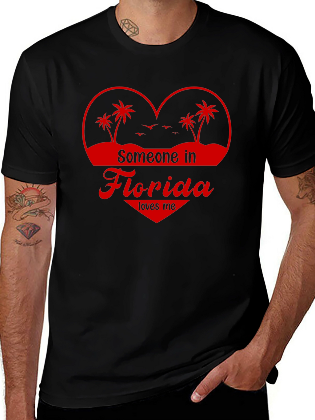 Florida Love Graphic Tee - Heart Design