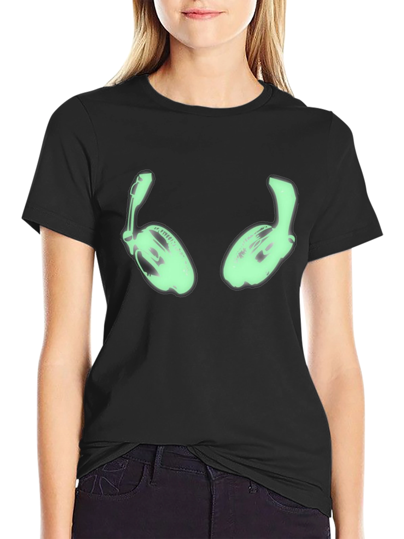Gamer Headset Glow Graphic T-Shirt