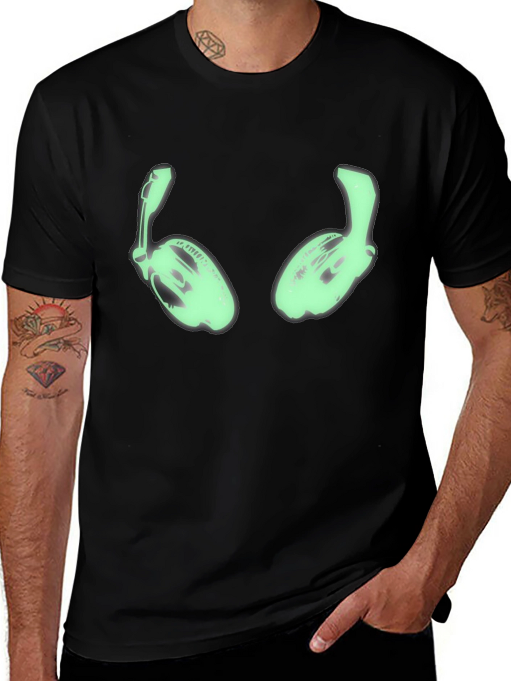 Gamer Headset Glow Graphic T-Shirt