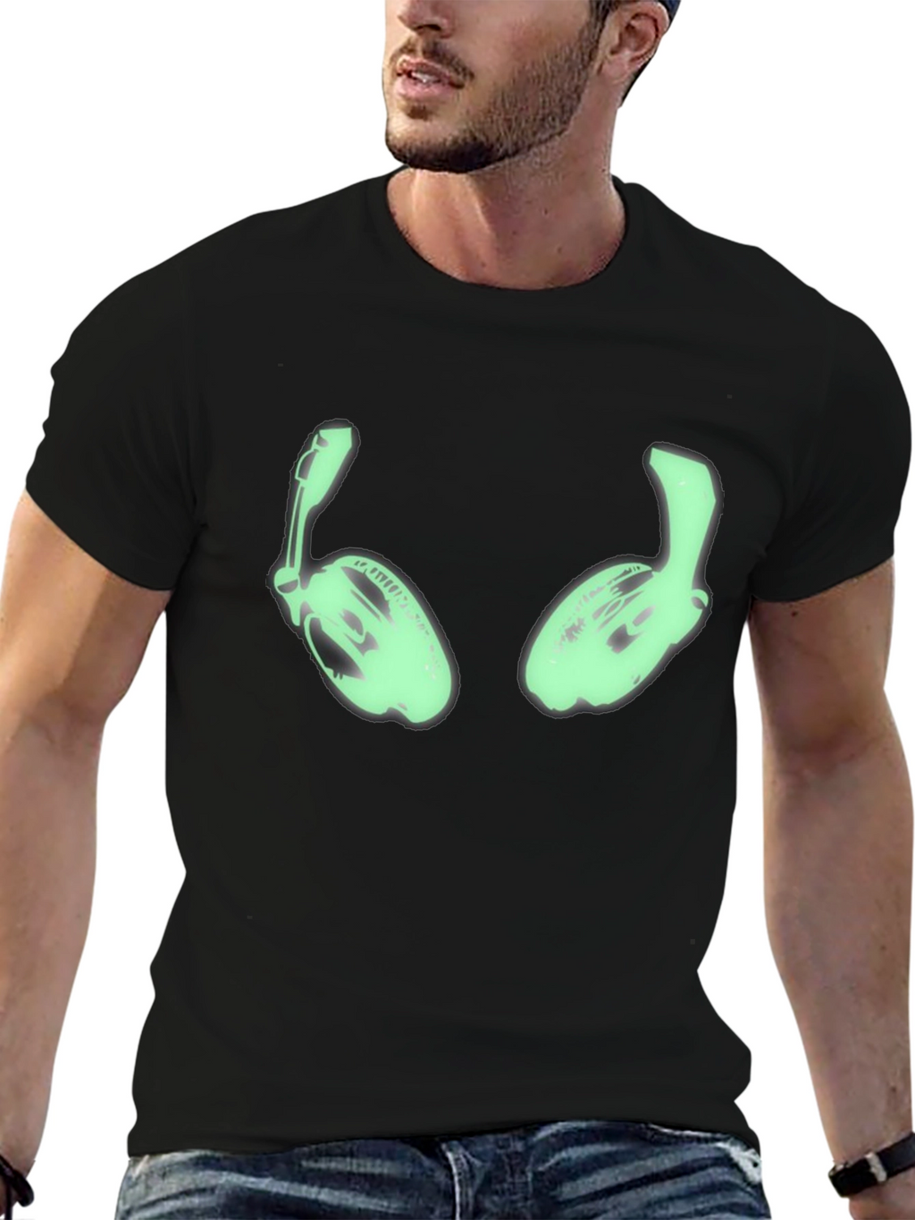 Gamer Headset Glow Graphic T-Shirt