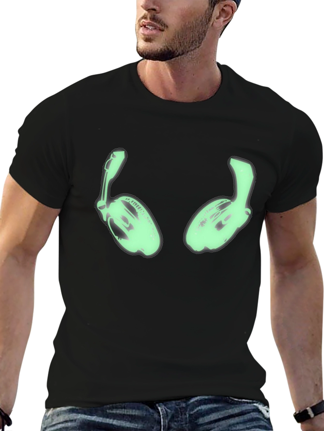 Gamer Headset Glow Graphic T-Shirt
