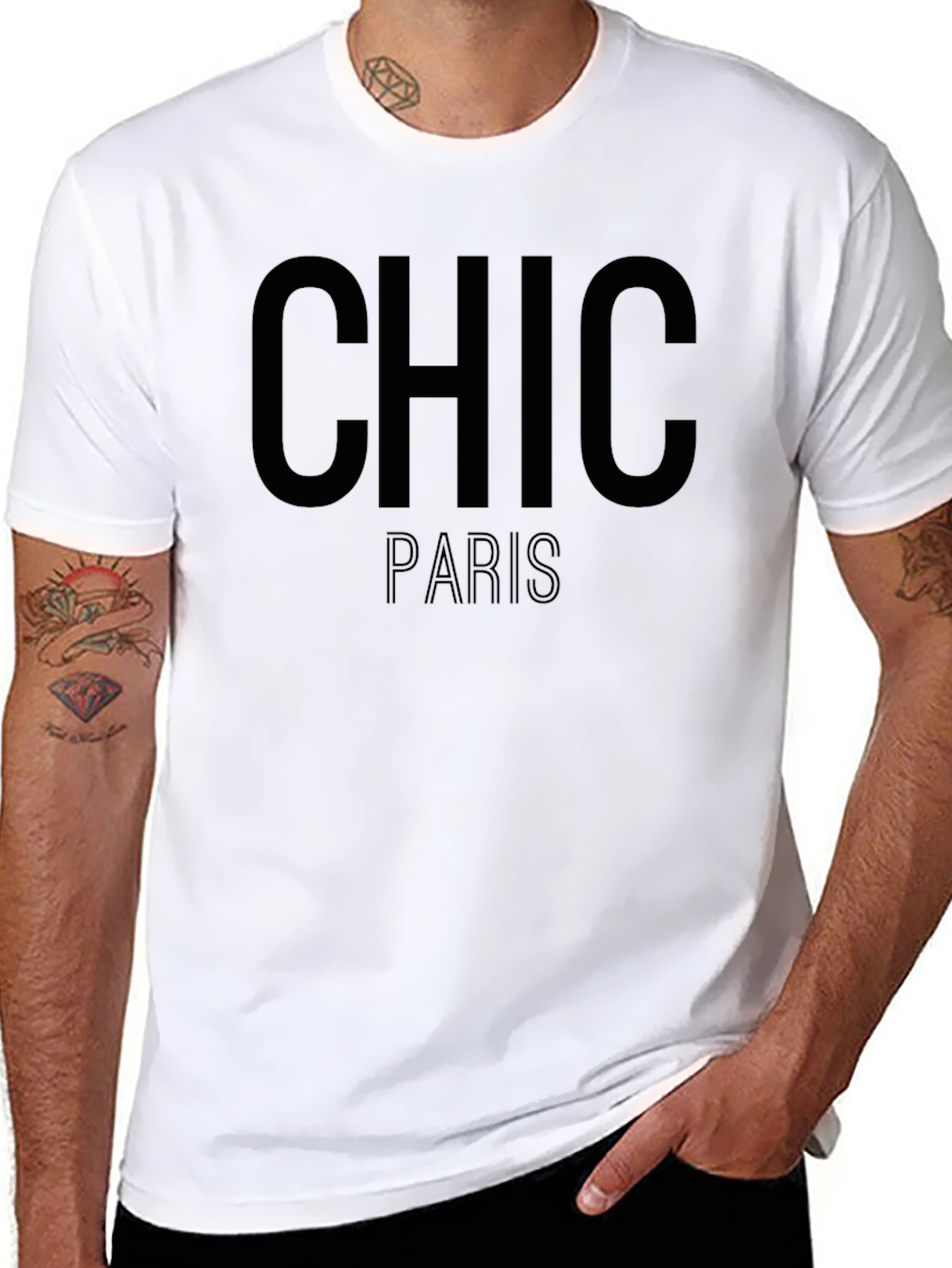 Chic Paris Black Graphic Tee