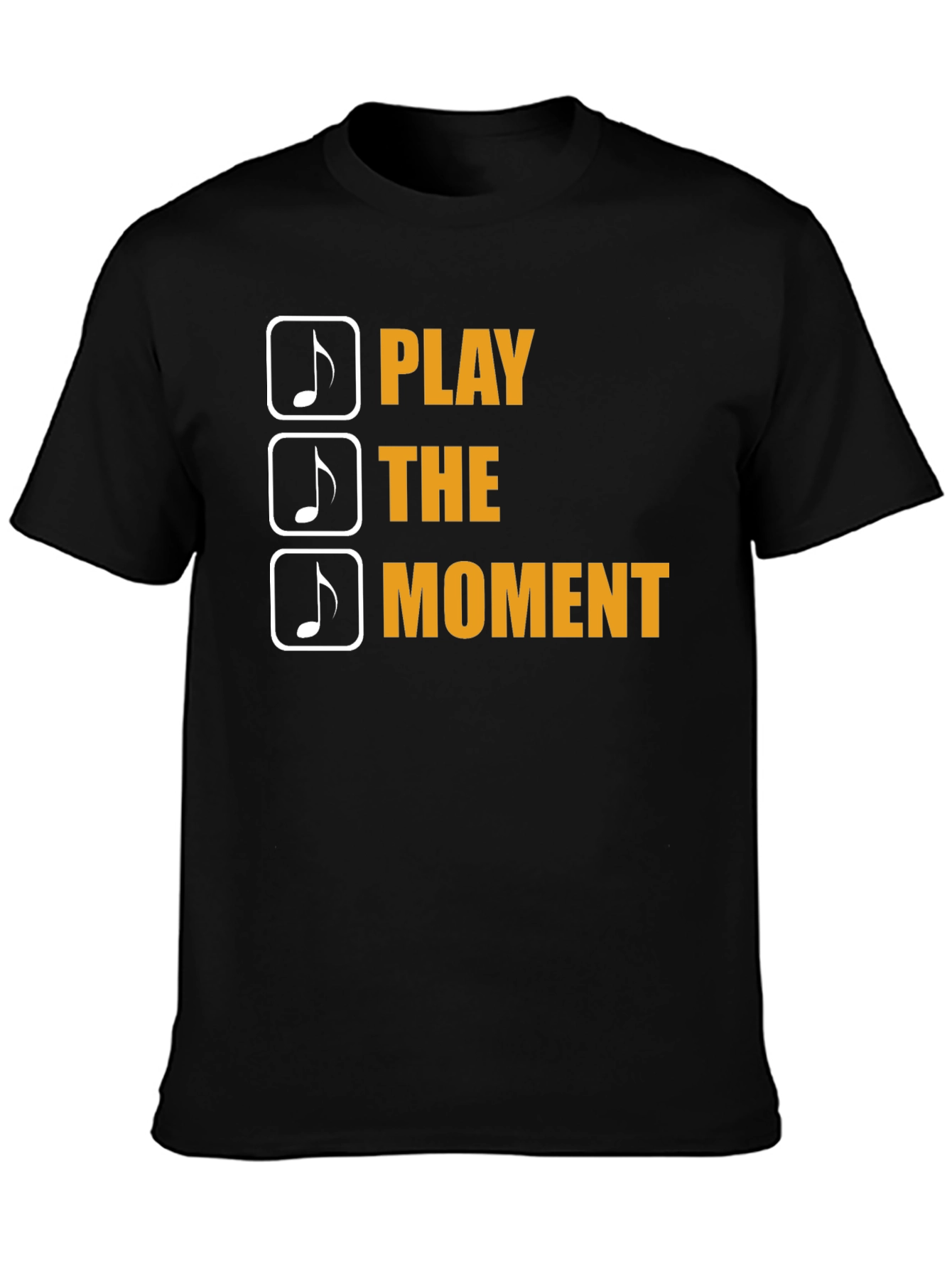 Play the Moment Graphic Tee - Black Cotton T-Shirt