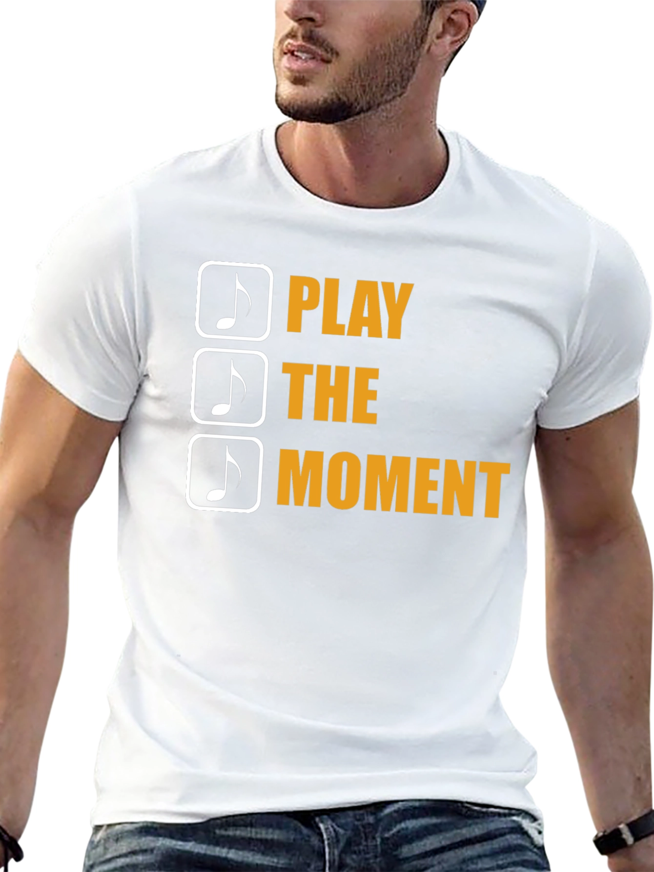 Play the Moment Graphic Tee - Black Cotton T-Shirt