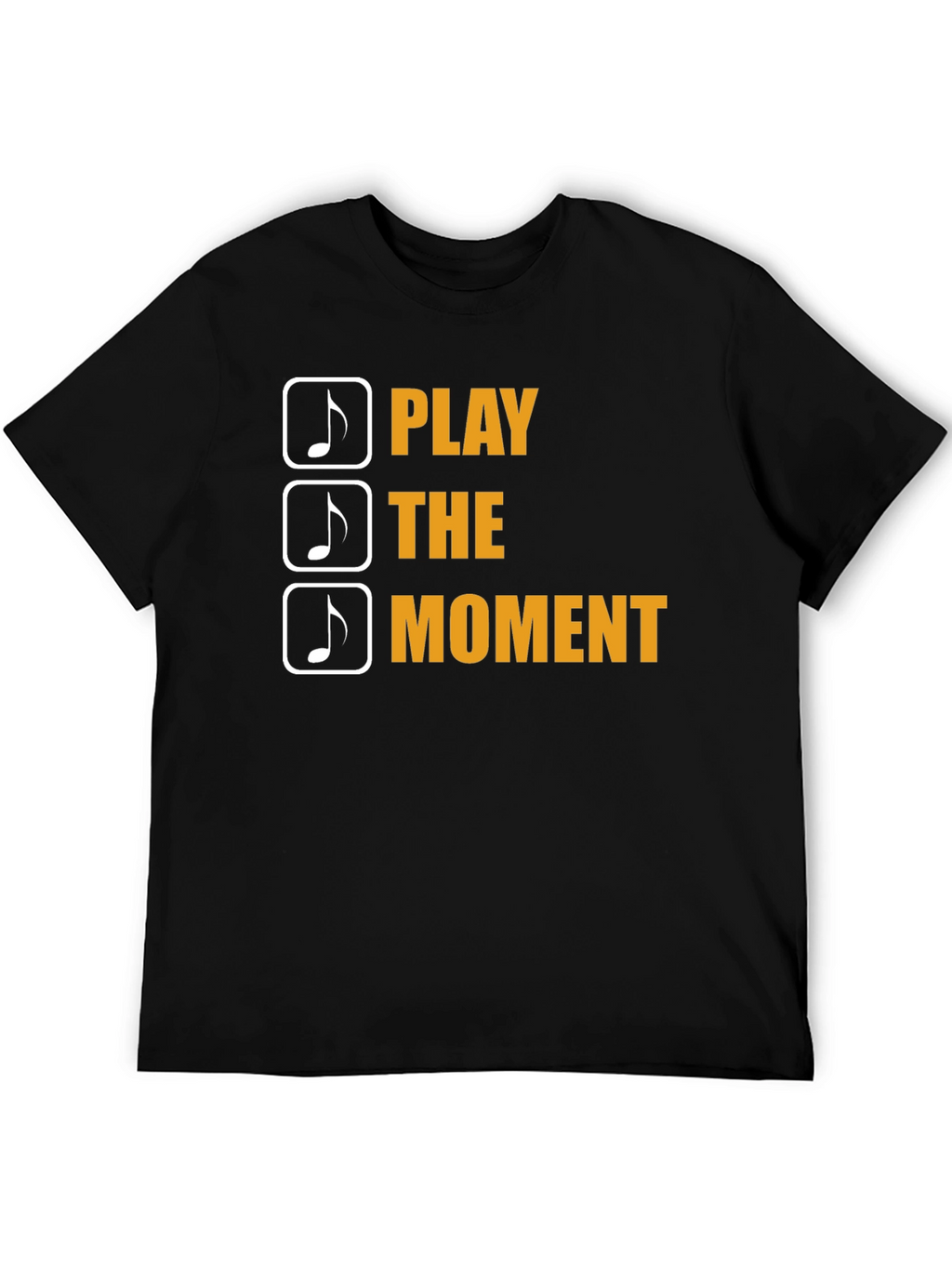 Play the Moment Graphic Tee - Black Cotton T-Shirt