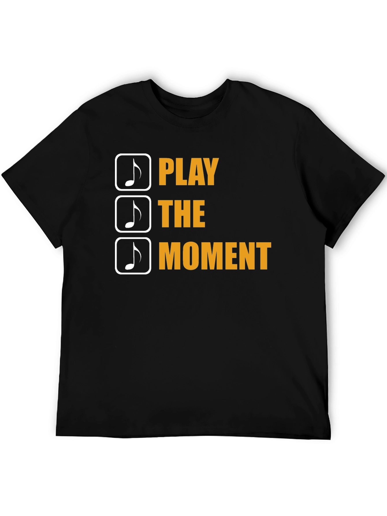 Play the Moment Graphic Tee - Black Cotton T-Shirt