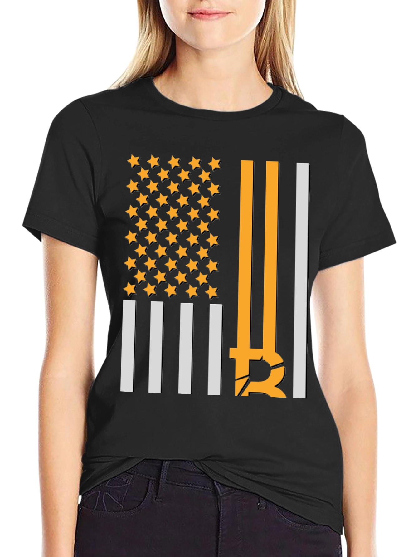 Bitcoin American Flag T-Shirt